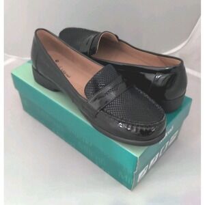 Mileno Womens 3 Points Support Black Penny Loafer Comfort Shoes - New Size 40 EU